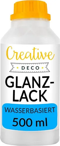 Creative Deco Klarlack Acryl Glanzlack / Mattlack Oberflächenfinish Farbloser Lack, auf Wasserbasis