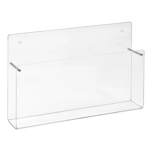 DIN A5 Wandprospekthalter im Querformat aus Acrylglas