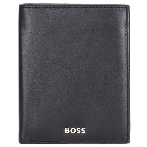 BOSS Hochkantbörse Herren Classic HLO smooth black - Elegante Hochkantbörse aus hochwertigem Leder, bietet viel Platz für Karten und Bargeld – ideal für stilbewusste Herren.