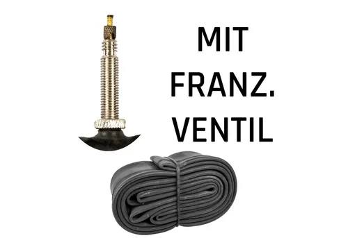 Kujo Fahrradschlauch Schlauch, 27.5 Zoll, (Einzelpack, 1-St), Fahrradschlauch 12 - 28 Auto Schrader Französisches Ventil Sclaverand