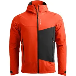 Ortovox Seceda Softshell Herren Outdoorjacke - Orange - L - Funktionsjacke für Herren, winddicht und atmungsaktiv, ideal für Outdoor-Aktivitäten und wechselhafte Wetterbedingungen.