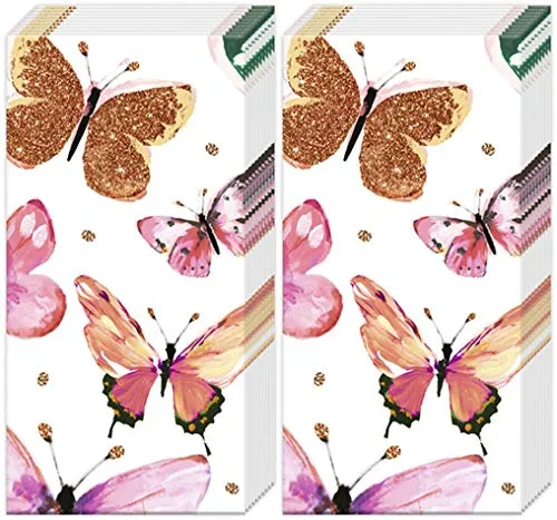2x 10 Taschentücher Elegante Schmetterlinge | Tiere | Frühling | Sommer