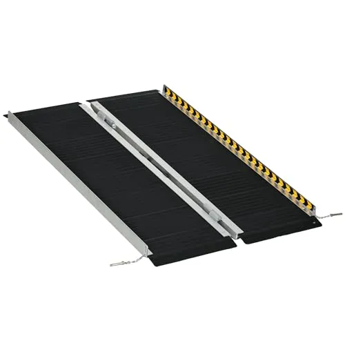 HOMCOM Klappbare Rollstuhlrampe 122 cm aus Aluminium