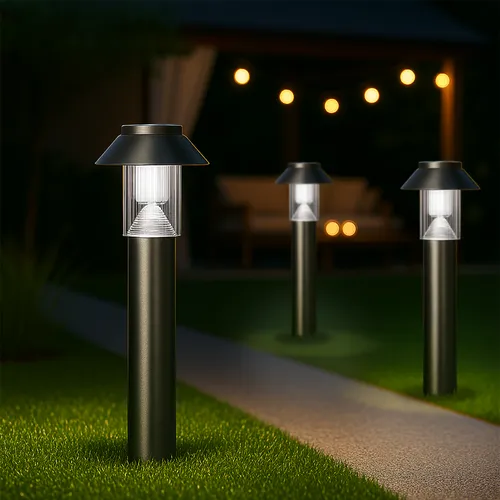 MeLiTec Garten-Solarlampe 3er Set