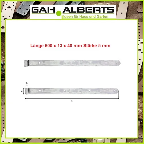 GAH Alberts Stahl Ladenband abgerundet 600 x 13 x 40 mm Stärke 5 mm # 313968