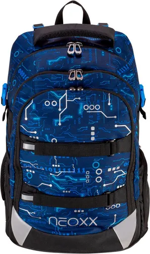 neoxx Active Pro Schulrucksack - Stylischer Schulranzen für die 5. Klasse, ergonomisch mit 26 Litern Volumen und aus 100% recycelten Materialien. Unterstützt Umweltschutz und Meeresschildkröten.