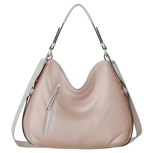 KMISSO Damen Shopper Handtasche Veganes Leder 30619 Pink - Stylische Damen Handtasche aus hochwertigem, veganem Leder. Mit großzügigem Platzangebot und durchdachter Innenaufteilung ist sie der perfekte Begleiter für Alltag und besondere Anlässe.