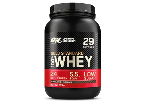 Whey Gold Standard Proteinpulver - Double Rich Chocolate 908 g - Whey Protein für Muskelaufbau mit 24 g Protein pro Portion. Schnelle Aminosäureversorgung aus Molkenproteinisolat und -konzentrat. Ideal für Fitness- und Kraftsportler.