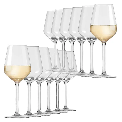 12x Weißweingläser edele Weingläser Weinglas Gläser Set Glas Klar Modern bauchig
