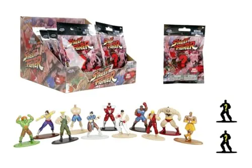Jada Toys Street Fighter über Überraschung, Metallfigur, 4 cm, zufällige Lieferung, 13 Sammelfiguren aus der Saga Capcom, offizielle Figur für Fans ab 3 Jahren (9335339314R00)
