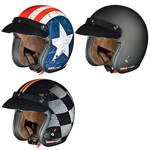 rueger-helmets Motorradhelm RC-583 Jethelm - Motorradhelm in Schwarz Matt, ECE-22/05 zertifiziert, leichtes Design mit nur 1140 g für optimalen Komfort beim Fahren.