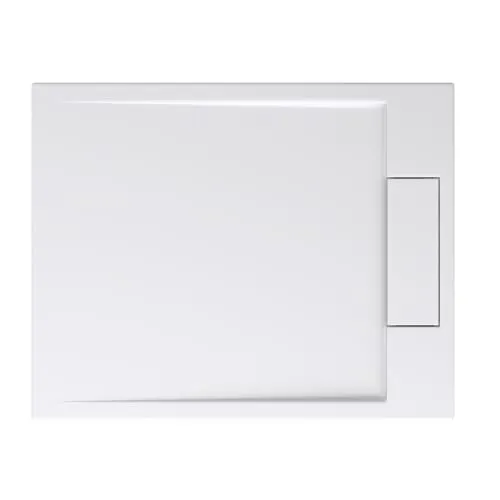 doporro Duschtasse Duschwanne 75x100x4 flach Mineralguss - Duschwanne aus hochwertigem Mineralguss, ideal für bodenebene Montage. Inklusive Ablaufgarnitur und integriertes Gefälle für optimalen Wasserabfluss.