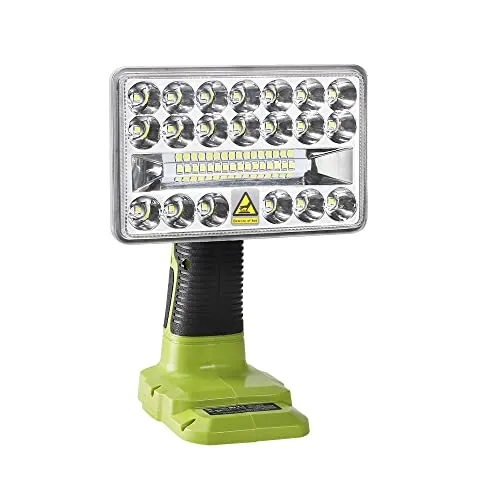 18V Tools LED-Licht - Tragbarer Outdoor-Strahler 2000LM - Strahler für Arbeitsbeleuchtung mit 2000 Lumen Helligkeit, 3 einstellbaren Modi und schwenkbarem Lichtkopf für optimale Ausleuchtung bei Outdoor-Aktivitäten.
