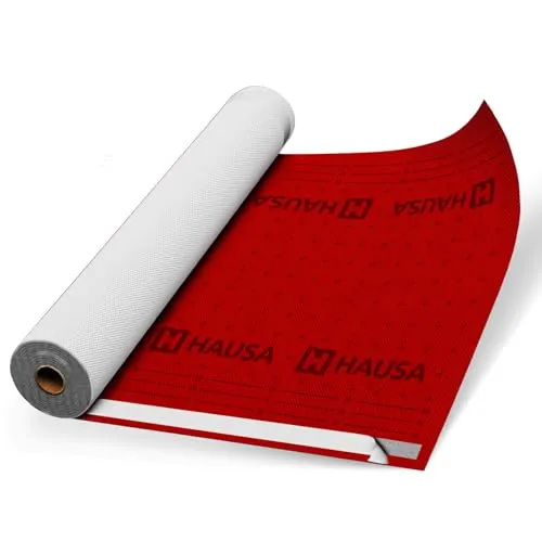 HAUSA Unterspannbahn Dach Superior HU180SK 180g/m² 75m² (1,5mx50m) Dachfolie mit zwei klebestreifen hochdiffusionsoffene wasserdichte Unterdeckbahn witterungs reißfest Schalungsbahn