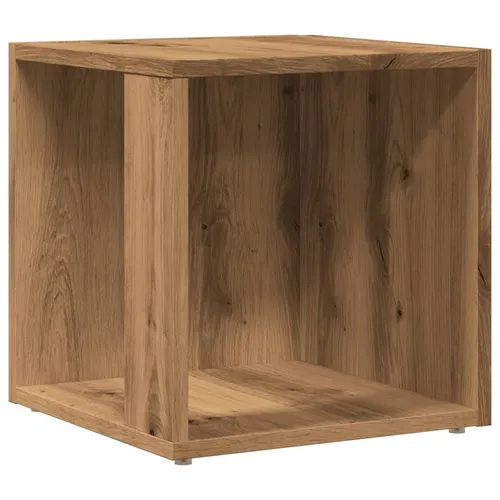 vidaXL Beistelltisch Artisan-Eiche 33x33x34 cm - Beistelltisch für Wohnzimmer, bietet zusätzlichen Stauraum und kann flexibel als Eckschrank genutzt werden, ideal für kleine Räume.