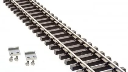 ML-Train Gleis gerade/gebogen vernickelt mit Schraubverbindern Modell-Eisenbahn