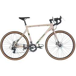WYNN Gravel Bike 28 Zoll GRL5.0 Gold – 14 Gänge, Rahmenhöhe 57 cm - Das WYNN Gravel Bike kombiniert einen leichten Aluminiumrahmen mit 14 Gängen für präzise Schaltperformance. Ideal für Abenteurer, die Wert auf Qualität und Stil legen – jetzt in glänzendem Gold!