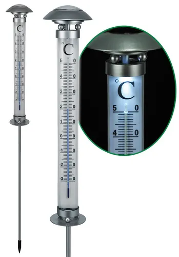 Solar Thermometer mit weißer LED Lampe – 6-8 Stunden Betriebsdauer