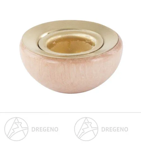 Holztülle mit Messingeinsatz für Kerzen d=14mm Tropfschale d=28mm 3cmx1,5 cmx3cm