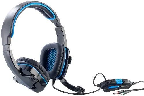 Mod-It Headset mit Mikro: Gaming-Headset mit Lautstärkeregler und Mikrofon-Stummschalter (Kopfhörer PC, Headset mit Micro, kabelgebunden)