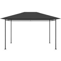 vidaXL Pavillon Anthrazit 384x281 cm - Hochwertiger Gartenpavillon mit stabiler Stahlkonstruktion und PA-beschichtetem Dach für optimalen Schutz vor Regen und Sonne. Ideal für Partys und Outdoor-Events.