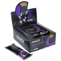 AMACX Turbo Fruit Chew Riegel Cassis | 12er Box