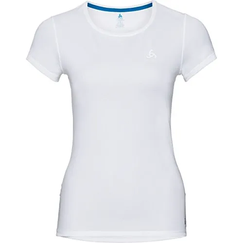 ODLO Damen Unterhemd Active F-Dry - Funktionsunterwäsche für Damen, schnelltrocknend mit PUSH-PULL-Effekt, ideal für Läuferinnen, schützt vor UV-Strahlen und verhindert Geruchsbildung.