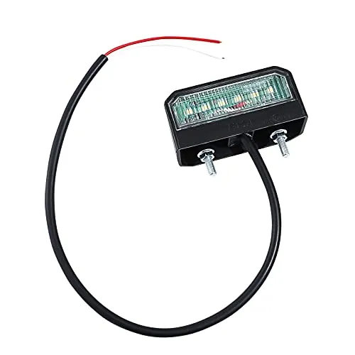 Eacalyc 1 * LED Kennzeichenbeleuchtung, Kennzeichenleuchten für Anhänger Nummernschildbeleuchtung LED Motorrad Nummernschildleuchten Hinten 12~24V Wasserdicht für Auto oder LKW