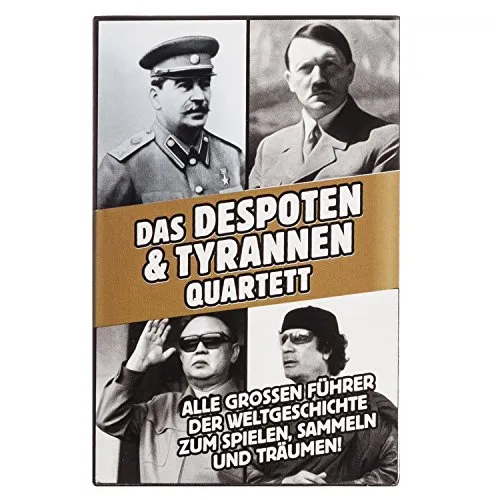 GOODS+GADGETS Tyrannen & Despoten Quartett - Das Diktatoren Kartenspiel die 32 übelsten Führer der Geschichte auf Spielkarten (Brown Edition)