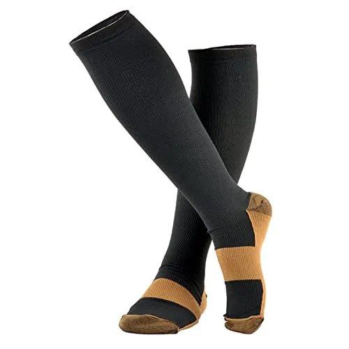 Kompression Strumpfhose, Kupfer Kompressionssocken, Für Frauen Und Männer, Ideal Für Diabetiker, Linderung Von Schwellungen Und Schmerzen, Für Den Täglichen Gebrauch Geeignet, L/XL