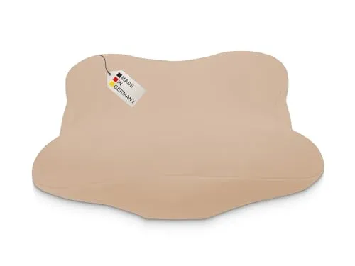 DUKAL | Bezug für Derila (Ergo) Memory Foam Kopfkissen | 36 x 54 cm | aus hochwertigem DOPPEL-Jersey | 100% Baumwolle | Farbe: Camel
