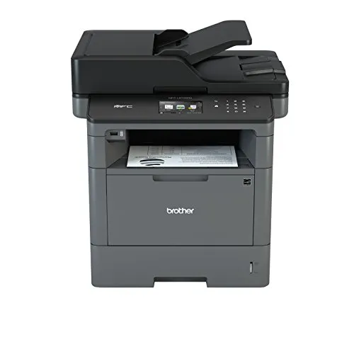 Brother MFCL5700DN Multifunktions-Laserdrucker mit Fax, weiß und schwarz, Druckgeschwindigkeit 40 ppm, kabelgebundenes Netzwerk (kein WLAN), automatischer beidseitiger Druck, 9,3 cm Farb-Touchscreen