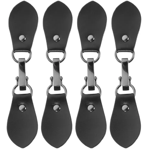 Healifty 4Pcs Leder Snap Buckles Ledermantel Knebelknöpfe Annähen Leder Nähen Schnallen Diy Kleidung Strickjacke Druckknöpfe Verschlüsse