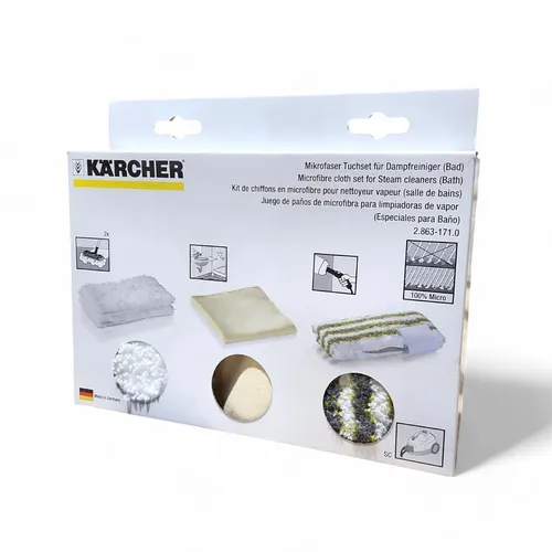 Kärcher Microfaser Tuchset für Dampfreiniger - Dampfreiniger-Ersatzteile, universell einsetzbar für optimale Reinigungsergebnisse und einfache Handhabung.