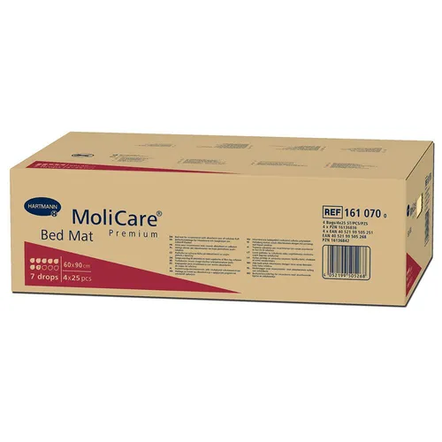 MoliCare Premium Bed Mat 7 Tropfen: Saugfähige Bettschutzeinlage 60x90 cm - Inkontinenzeinlagen mit superabsorbierendem Kern und wasserdichter Rückseite für optimalen Bettschutz. Ideal für zu Hause, Krankenhäuser und Pflegeheime.