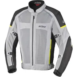 Büse Santerno Textiljacke - Hellgrau - 4XL - Motorradjacke aus luftigem Netzgewebe für optimalen Komfort, verstellbare Passform und Sicherheit durch herausnehmbare Protektoren. Ideal für Fahrten bei warmem Wetter.