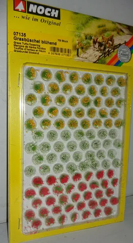 Noch 7135 Grasbueschel 6mm Bluehend - Hochwertiges Grasbüschel für Landschaftsgestaltung, ideal für realistische Modelle und Dioramen