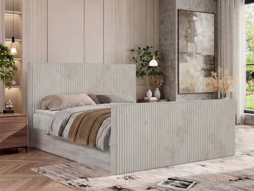 MKS MÖBEL Boxbett NORDIC DUO – Doppelbett mit Stauraum