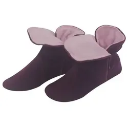 Produktbild RAIKOU Hausstiefel Hüttenschuhe Stoppersocken für Damen Herren und Kinder Hausschuh (aus Miro Fleece Super Flauschige) mit ABS und Rutschfester Sohle rosa 43-46 EU
