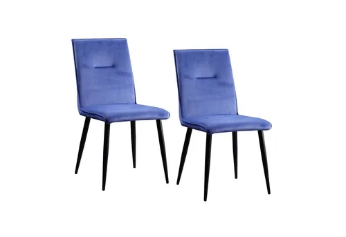 Stuhl Salinas Velvet Blau in blau von HTI-Line