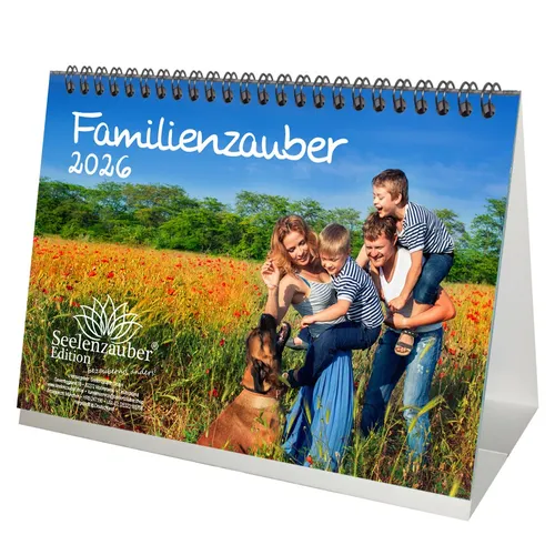 Familienzauber DIN A5 Tischkalender für 2026 Familie - Seelenzauber