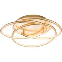 Globo Barna Deckenleuchte, 30 W, goldfarben - Elegante Deckenleuchte aus Metall mit Blattgold-Finish, bietet 2100 Lumen für ein strahlendes Lichtambiente.