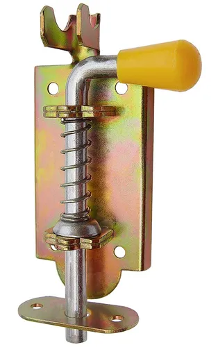 Federriegel 75/6 mm Bolzenriegel Türriegel Torriegel Gelb