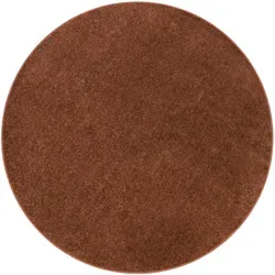 Paco Home Kurzflorteppich Kupfer 120x120 cm - Strapazierfähiger Rundteppich aus 100% Polypropylen, ideal für stark frequentierte Räume. Pflegeleicht und für Fußbodenheizung geeignet – bringt stilvolle Gemütlichkeit in Ihr Zuhause.