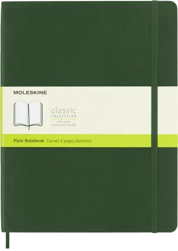 Moleskine XL Notizbuch (19 x 25 cm, Blanko, Weicher Einband) - Block für kreative Köpfe, ideal zum Skizzieren und Notieren, mit hochwertigem Papier und flexiblem Einband.