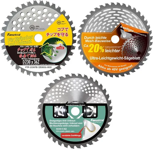 Fanztool Benzin-Rasentrimmer 23 cm Kreissägeblatt-Set - Rasentrimmer mit 23 cm Arbeitsbreite und Zahnschutz für sicheres Mäharbeiten. Ideal für präzises Schneiden von Gras mit Hochgeschwindigkeitsstahl-Messern.