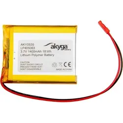 Akyga AKY0535, Akku, Silber, Lithium-Ion (Li-Ion), 1400 mAh, 3,7 V, 50 mm - Silber