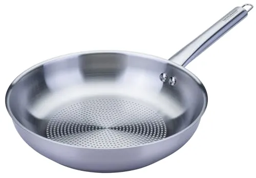 Fackelmann Bratpfanne Rund Ø24cm - Brat- & Grillpfannen, ofenfest und spülmaschinenfest, ideal für eine einfache Reinigung und vielseitige Nutzung auf allen Herdtypen.