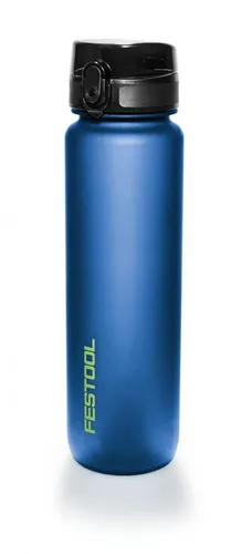Festool Trinkflasche 1 L 576982 - Auslaufsicher und praktisch - Trinkflasche 1L mit innovativem 1-KLICK Trinkverschluss, perfekt für kohlensäurehaltige Getränke. Aus BPA-freiem Material, ideal für unterwegs.