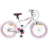 vidaXL Kinderfahrrad 20 Zoll für 6-11 Jahre - Weiß - Robustes Kinderfahrrad mit verstellbarem Lenker und Sattel, ideal für wachsende Kinder. Sicheres Bremssystem und klassisches Design sorgen für Fahrspaß und Sicherheit auf jedem Terrain.